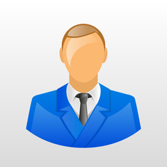 businessman in blue suit