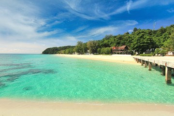  Paradise beach in Koh maiton island , phuket ,Thailand - obrazy, fototapety, plakaty