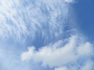 Clouds in the blue sky