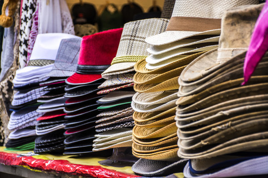 The market hat sales with a large selection