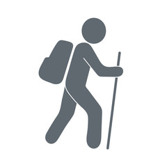 Hiking icon illustration