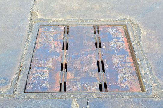 manhole cover of sanitary sewer