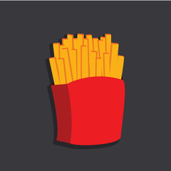 Vector illustration of French fries