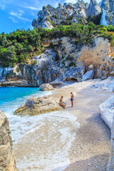 A view of a Goloritze beach in Sardinia
