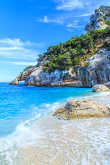 Fototapeta na wymiar A view of a Goloritze beach in Sardinia