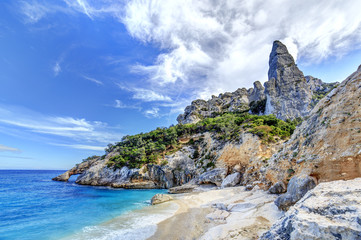 Fototapeta na wymiar A view of Cala Goloritze beach, Sardegna
