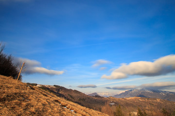 cloudy sky on italian mountains