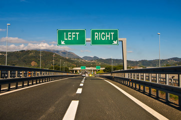 the moment of choice, right or left