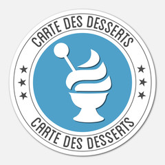 Logo carte des desserts.
