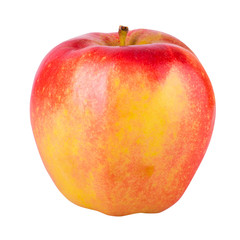 Red apple on white background