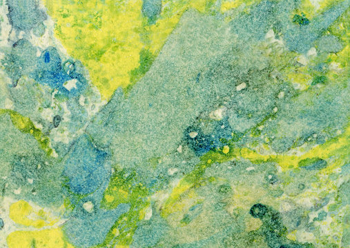 Abstract Marble Colorful Texture Art Background. Green and yellow color. Colorful marble effect of paint and paper. Paint texture background. Splatter Paint Splash background textures.