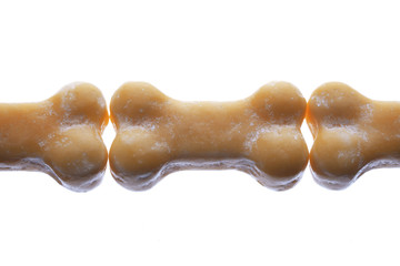 a pattern of bone shaped candies