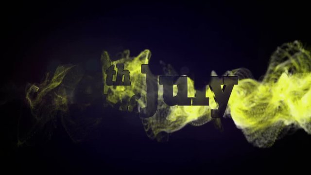 04th of July Text Animation in Particles, 4k
