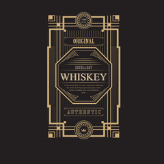 antique frame vintage border whiskey label retro 
