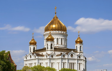 Fototapeta na wymiar The Cathedral of Christ the Saviour in Moscow