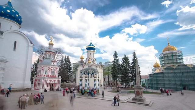 Great monasteries of Russia timelapse. The Trinity-Sergius Lavra. 