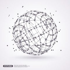 Sphere wireframe mesh 