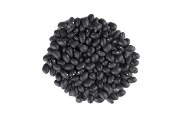 black beans on white surface.