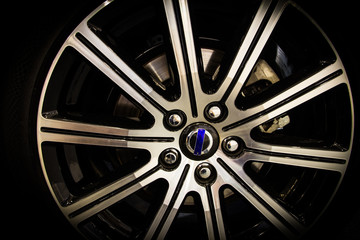 close up alloy wheel