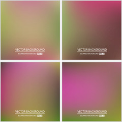 Abstract Creative concept vector multicolored blurred background set. For Web and Mobile Applications, art illustration template design, business infographic and social media, modern decoration