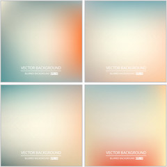 Abstract Creative concept vector multicolored blurred background set. For Web and Mobile Applications, art illustration template design, business infographic and social media, modern decoration