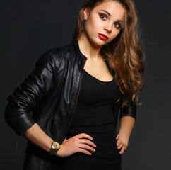 Portrait of a beautiful woman with necklace