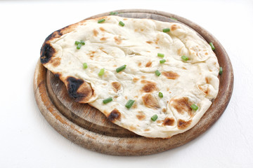 Indian naan bread isolated