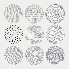 Vector Illustration of Abstract Doodle Circles