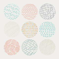 Vector Illustration of Abstract Doodle Circles