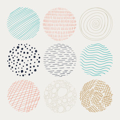 Vector Illustration of Abstract Doodle Circles