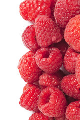 vertical shot of raspberries