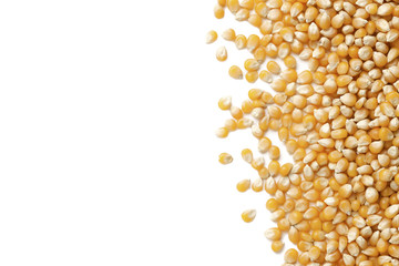 corn grains shoved at the right
