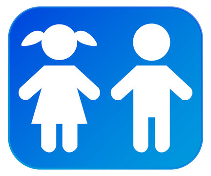 M&auml;dchen + Junge Schild