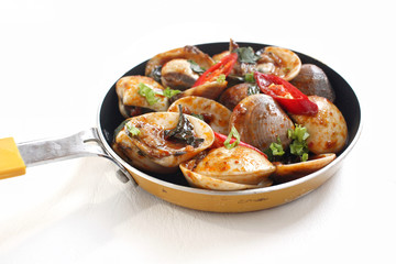 Fried clams isolated