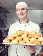chef preparing food in the kitchen at the restaurant