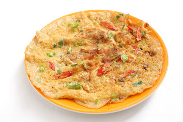 Thai omelet isolated