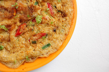 Thai omelet isolated