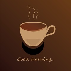 Coffee cup with steam