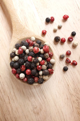 Spice of colored peppers ball
