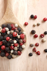 Spice of colored peppers ball