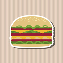 Sandwich design. healthy food. menu icon 