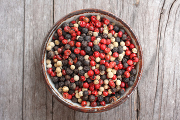 Spice of colored peppers ball