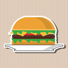 Sandwich design. healthy food. menu icon 