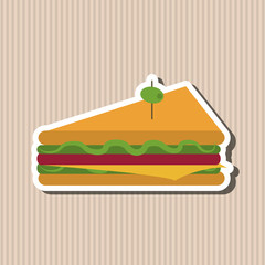 Sandwich design. healthy food. menu icon 