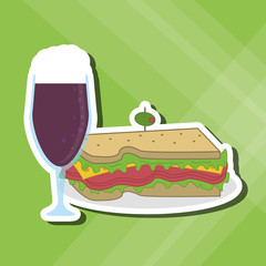 Sandwich design. healthy food. menu icon 