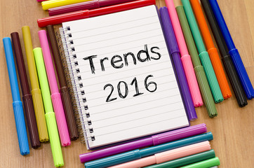 Trends 2016 text concept