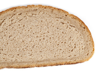 slice of bread on white