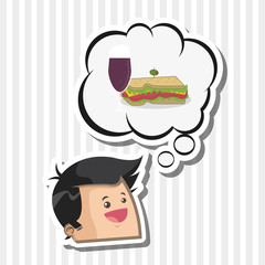 Sandwich design. healthy food concept. menu icon 
