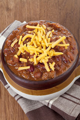 chili con carne with cheese