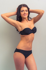 Obraz premium Young woman in underwear